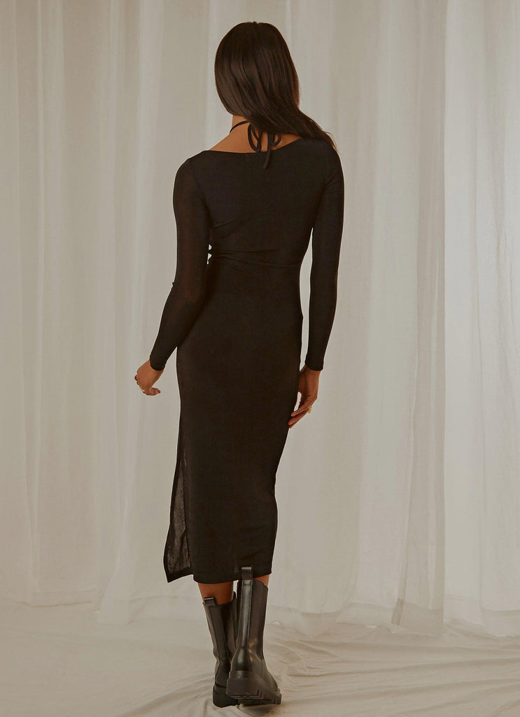 Mulholland Midi Dress - Black - Peppermayo US