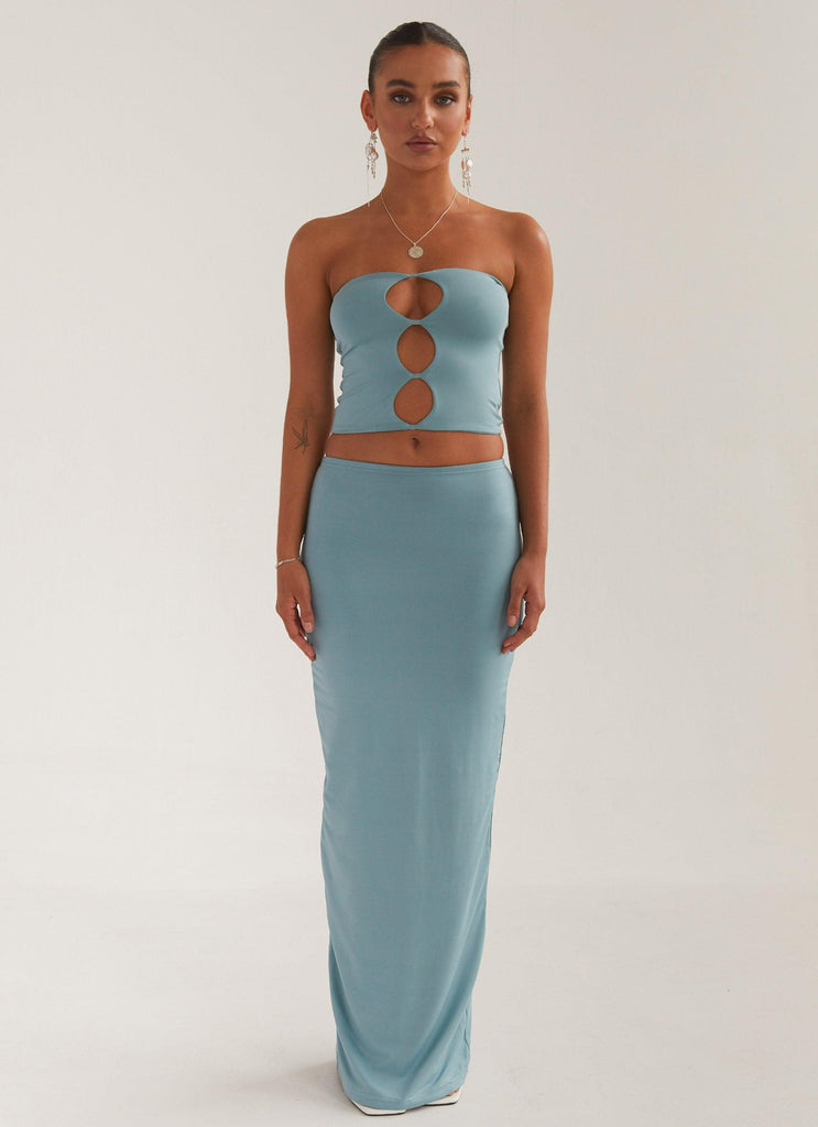 Organic Forms Tube Top - Antiqued Aqua - Peppermayo US