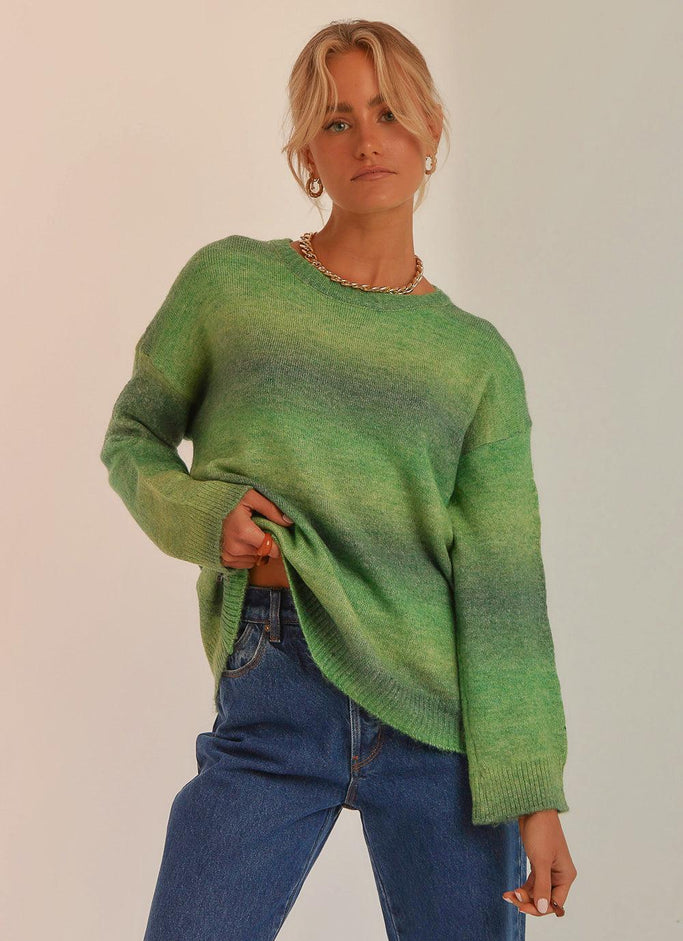 Santa Monica Knit Sweater - Green