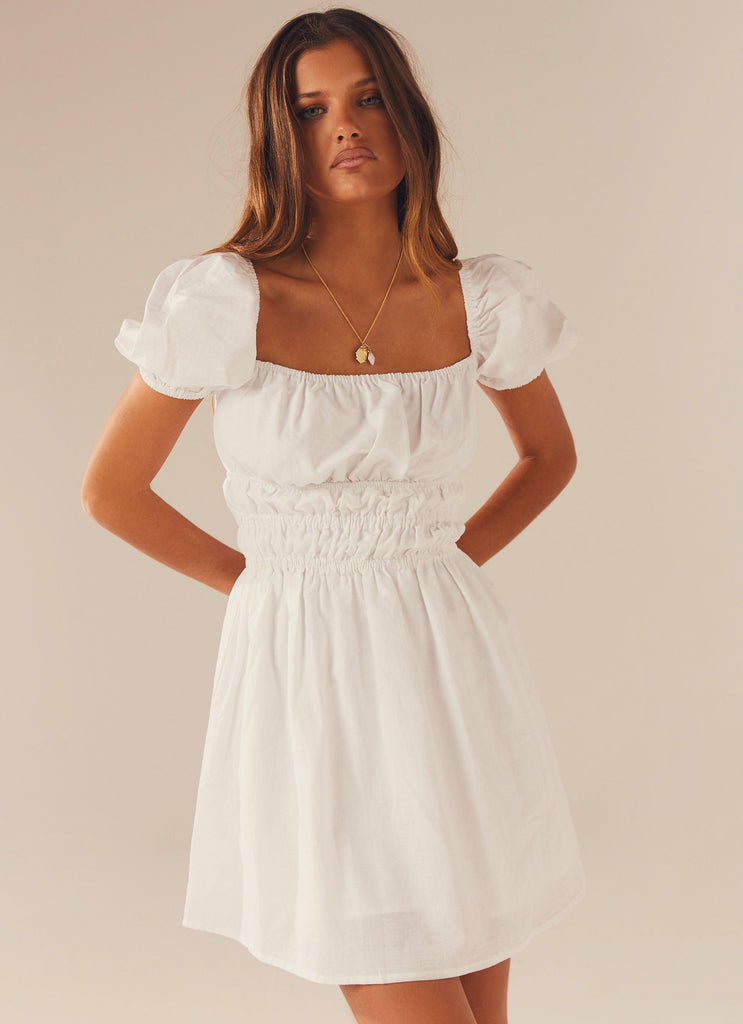 Be Your Girl Mini Dress - White - Peppermayo US