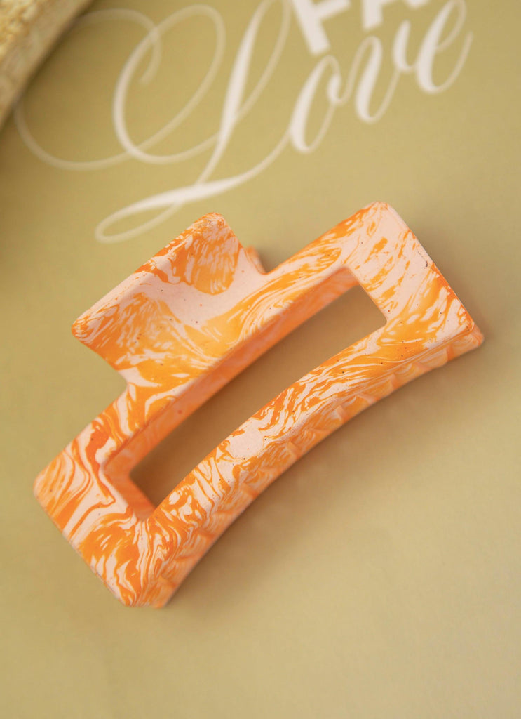 A Sure Thing Hair Clip - Orange - Peppermayo US