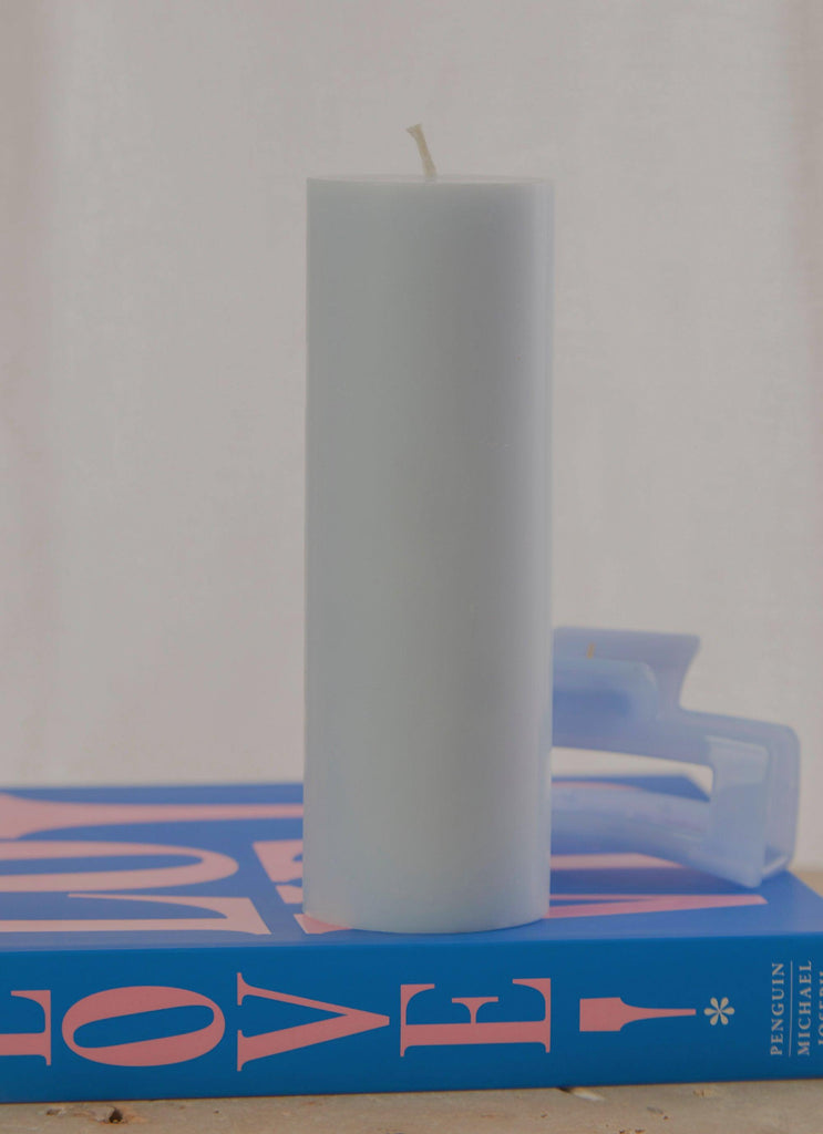 Moreton Eco Slim Pillar Candle- 5 x 15cm - Pastel Blue - Peppermayo US