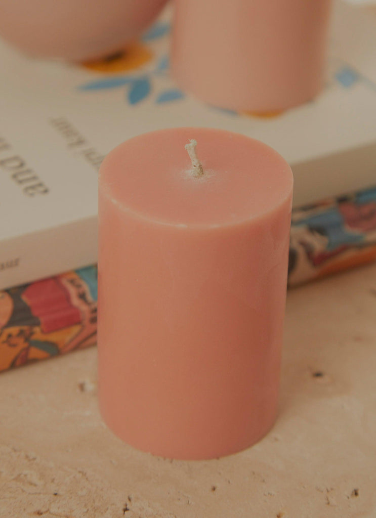 Moreton Eco Slim Pillar Candle- 5 x 7.5cm - Peach - Peppermayo US